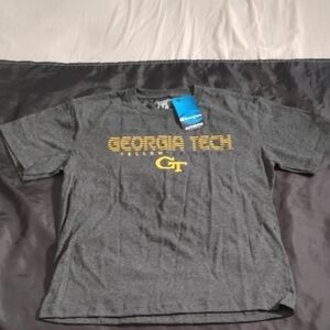 Champion Gray T-Shirt with Gold Georgia Tech Yellow Jackets Logo